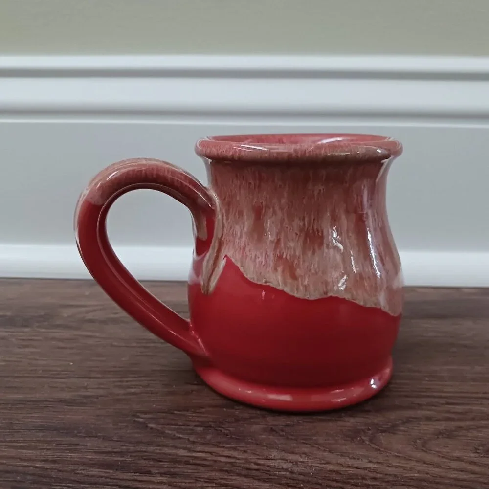 DENEEN POTTERY Handthrown Candleberry‎ Inn on Cape Cod Mass Pink Coffee Mug